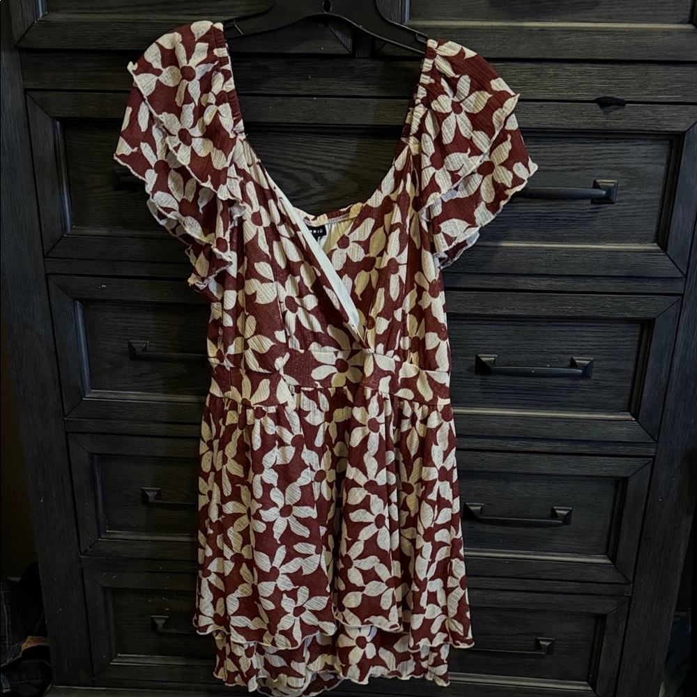 Floral Ruffle Sleeve romper